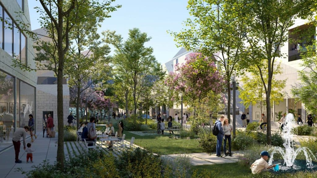 des espaces publics végétalisés dans le nouveau projet Bastide Niel, à Bordeaux