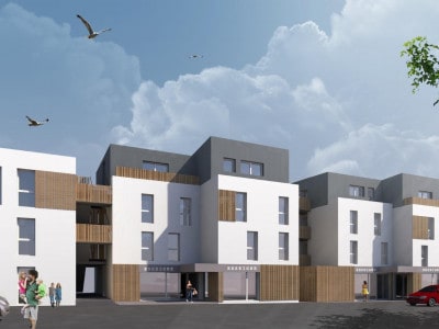 résidence moderne abritant des logements sociaux dans le Finistère, par Finistère Habitat