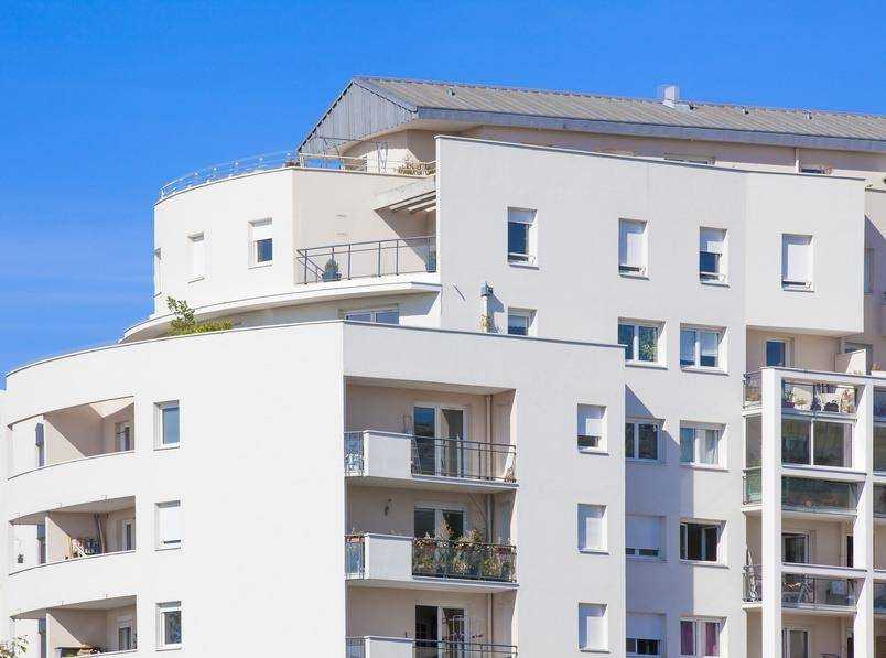 façades de logements sociaux, dans la commune de Saint-Malo (35)