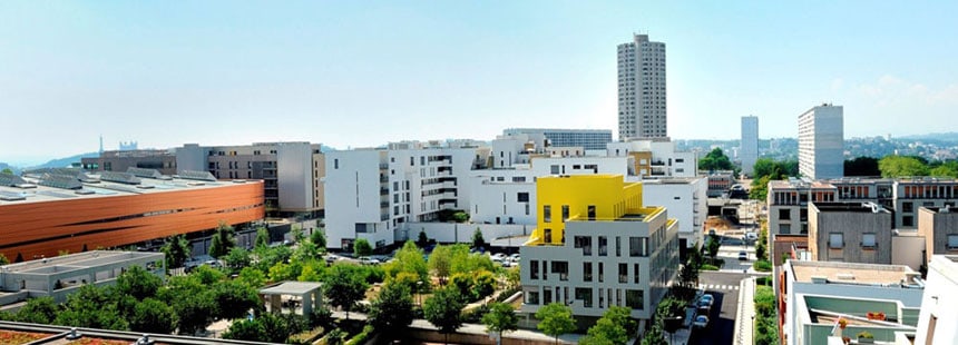 vue panoramique du nouveau quartier de La Duchère (Lyon)