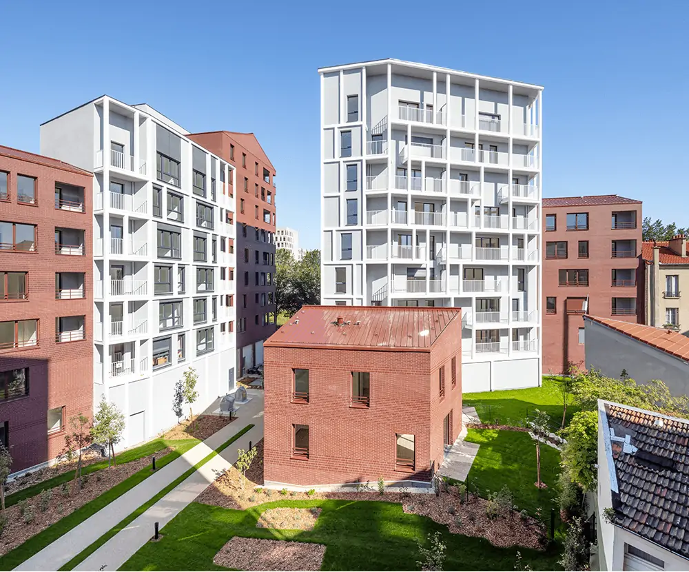 bâtiments de la résidence Influence, à Ivry-sur-Seine (94)