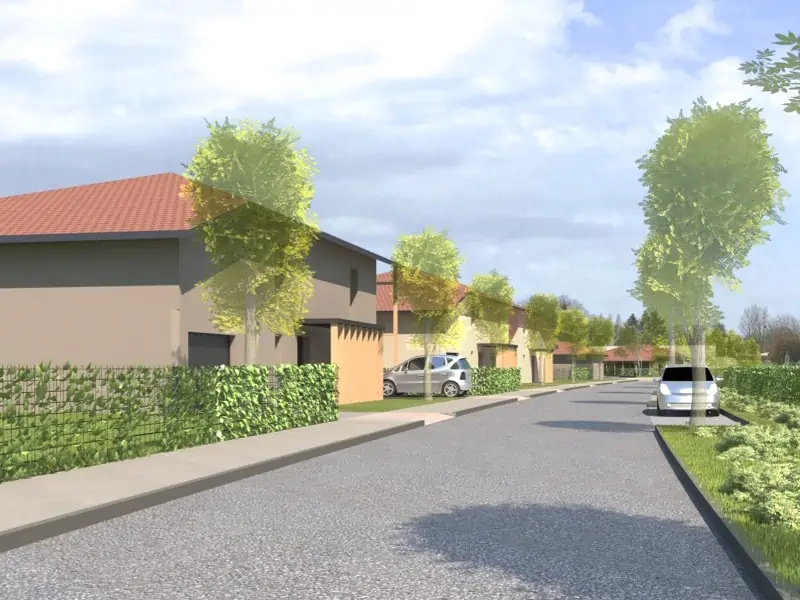 construction de logements sociaux à Bresse-Vallons, par le bailleur Bourg Habitat