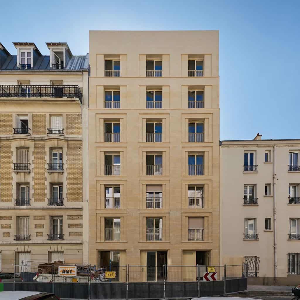 Logements sociaux en pierre de taille, par le bailleur social RIVP (Paris 15ème arrondissement)