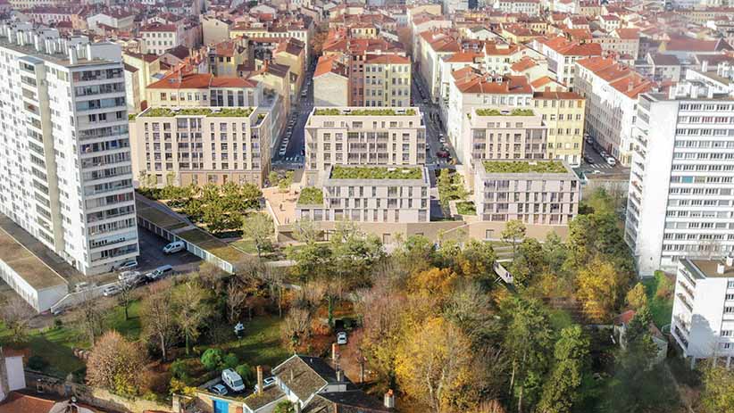 image Grand Lyon Habitat : l’ancien collège Scève transformé en logements abordables