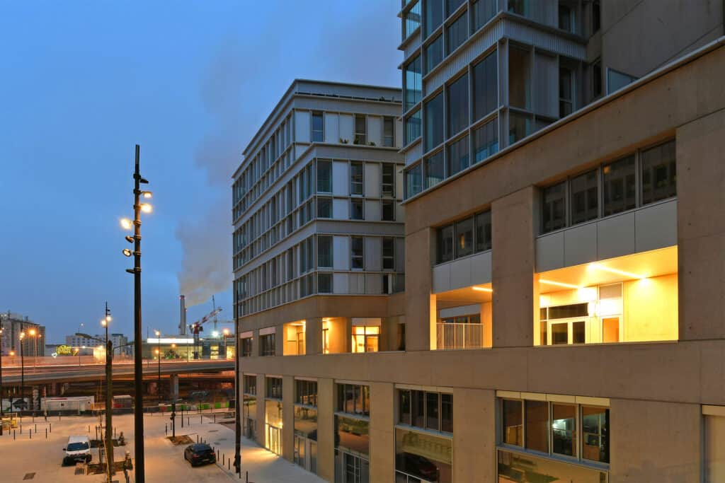 100 logements sociaux de la Résidence B1B3 (Paris Habitat), dans la ZAC Paris Rive Gauche