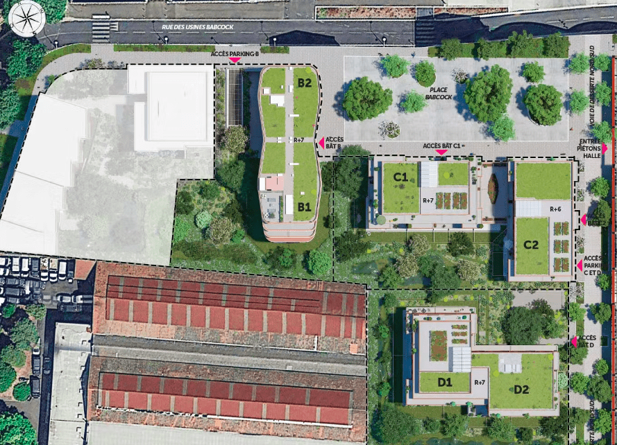 plan du futur programme neuf à La Courneuve (93), par Emerige