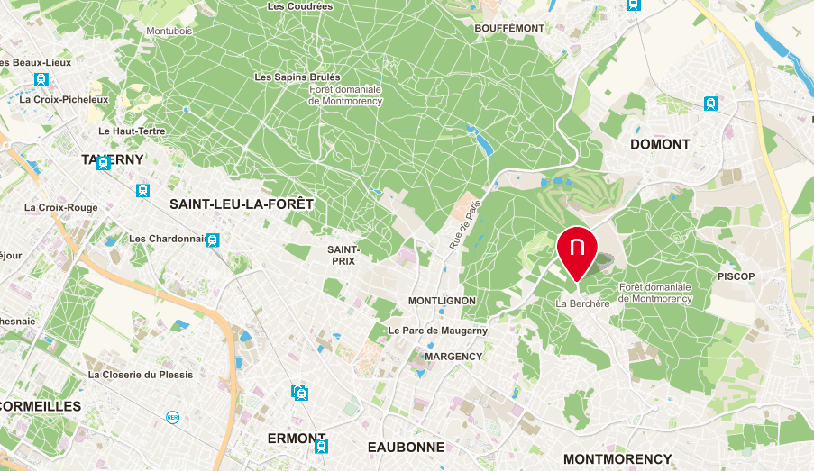 situation géographique du quartier de la Berchère, à Andilly (95)