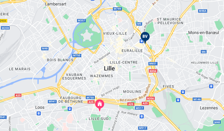 emplacement de la Résidence Edenium, dans le quartier Lille-Sud (59)