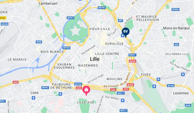 emplacement de la Résidence Edenium, dans le quartier Lille-Sud (59)