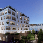 vue sur la résidence « Cœur d’Escale », avec des appartements à prix réduit à Saint-Nazaire (44)